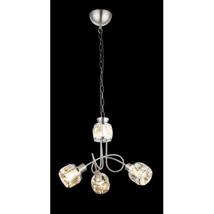 Globo - LED Candelabro numa corrente 3xE14/40W/230V + LED/5W