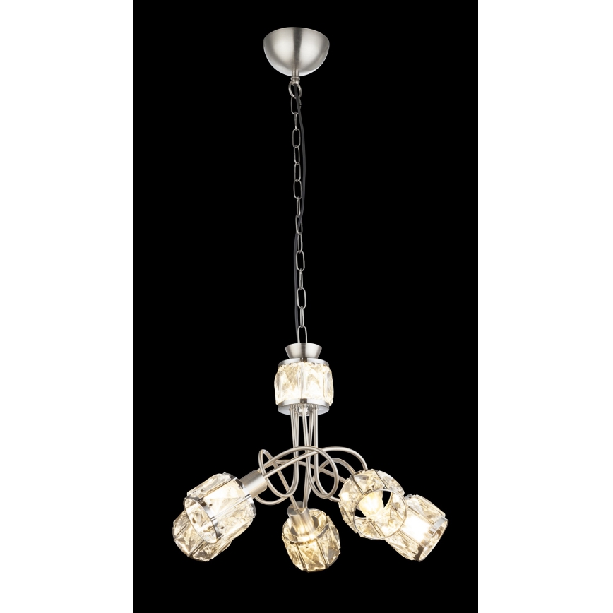 Globo - Lustre LED em corrente 5xE14/40W/230V + LED/5W