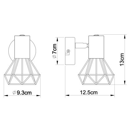 Globo - Foco de parede 1xE14/40W/230V cromado brilhante