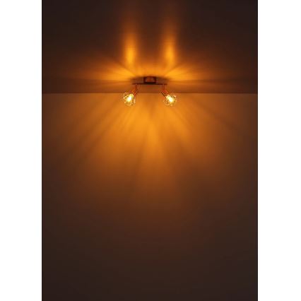 Globo - Foco 2xE14/40W/230V dourado