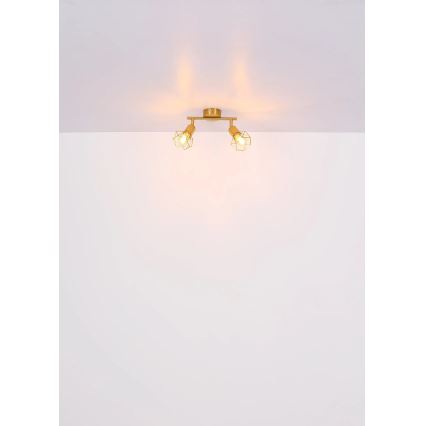 Globo - Foco 2xE14/40W/230V dourado