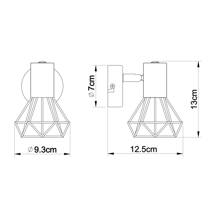 Globo - Foco de parede 1xE14/40W/230V preto