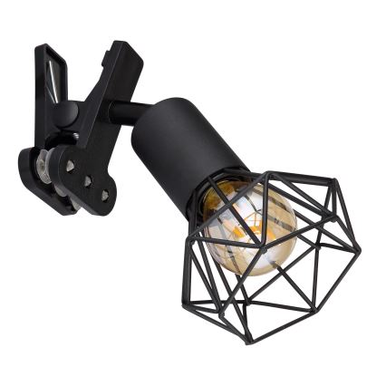 Globo - Candeeiro de parede com clipe 1xE14/40W/230V preto