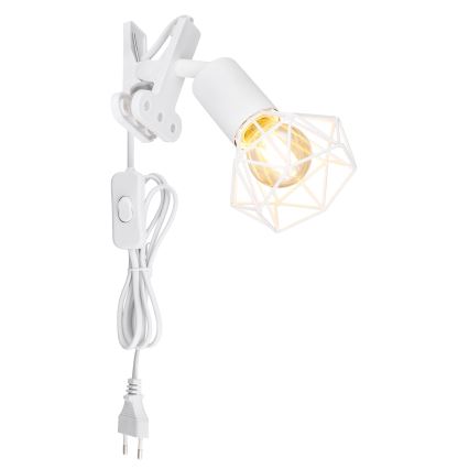 Globo - Candeeiro de parede com clipe 1xE14/40W/230V branco