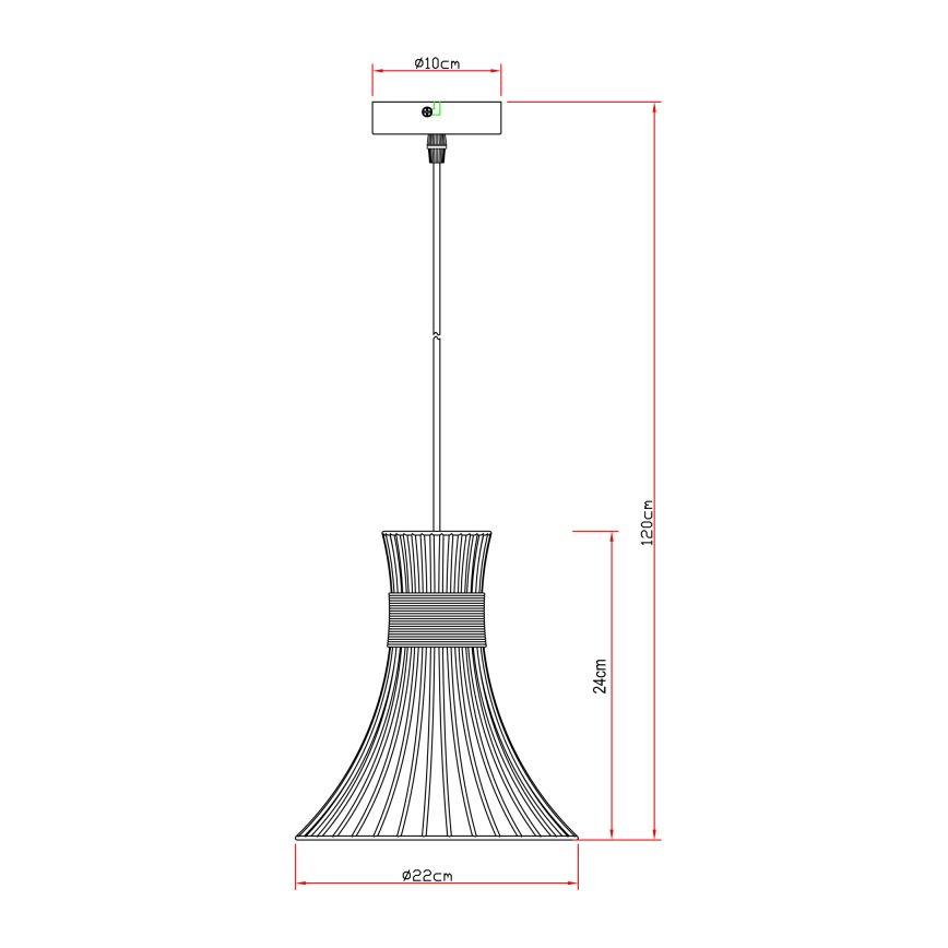 Globo - Candelabro num fio 1xE27/60W/230V
