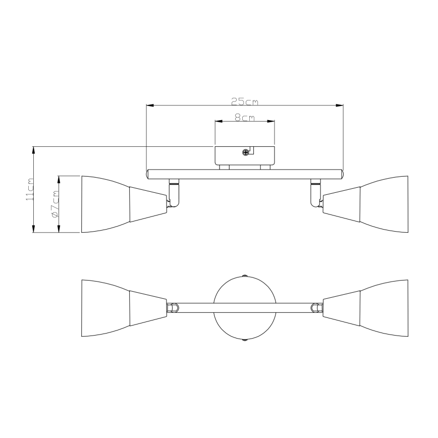 Globo - Foco 2xE14/40W/230V