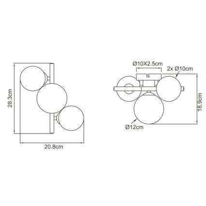 Globo - Candeeiro  integrado LED RIHA 3xG9/3,5W/230V