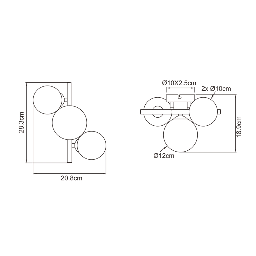 Globo - Candeeiro  integrado LED RIHA 3xG9/3,5W/230V