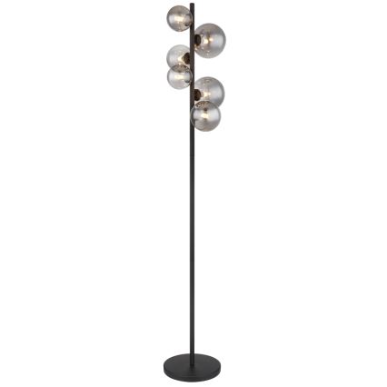 Globo - Candeeiro de chão LED 6xG9/3,5W/230V fumado/preto