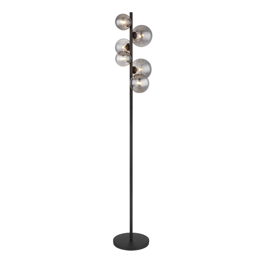 Globo - Candeeiro de chão LED 6xG9/3,5W/230V fumado/preto