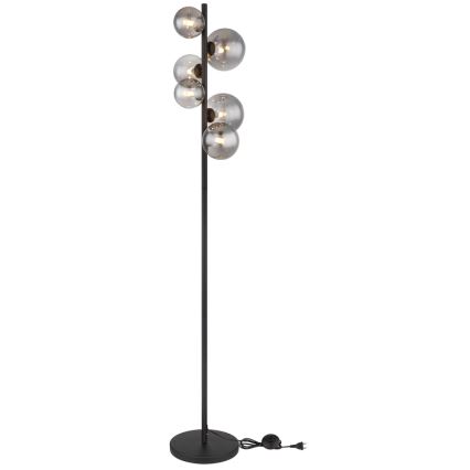 Globo - Candeeiro de chão LED 6xG9/3,5W/230V fumado/preto