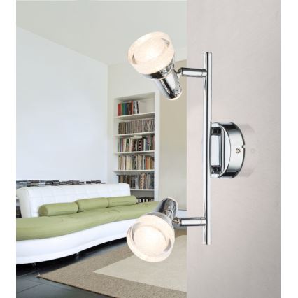 Globo - Foco LED 2xLED/4W/230V cromado brilhante
