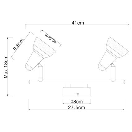Globo - Foco LED 2xLED/4W/230V cromado brilhante