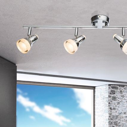 Globo - Foco LED 4xLED/4W/230V cromado brilhante