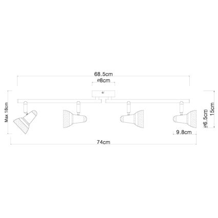 Globo - Foco LED 4xLED/4W/230V cromado brilhante