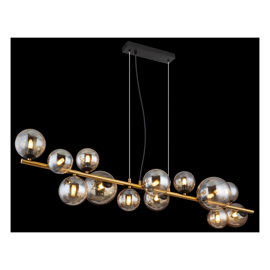 Globo - Candeeiro suspenso LED 13xG9/3,5W/230V fumado/castanho