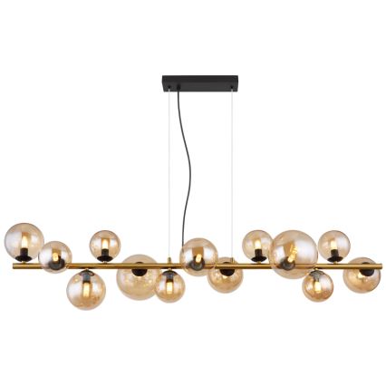 Globo - Candeeiro suspenso LED 13xG9/3,5W/230V fumado/castanho