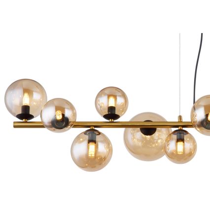 Globo - Candeeiro suspenso LED 13xG9/3,5W/230V fumado/castanho