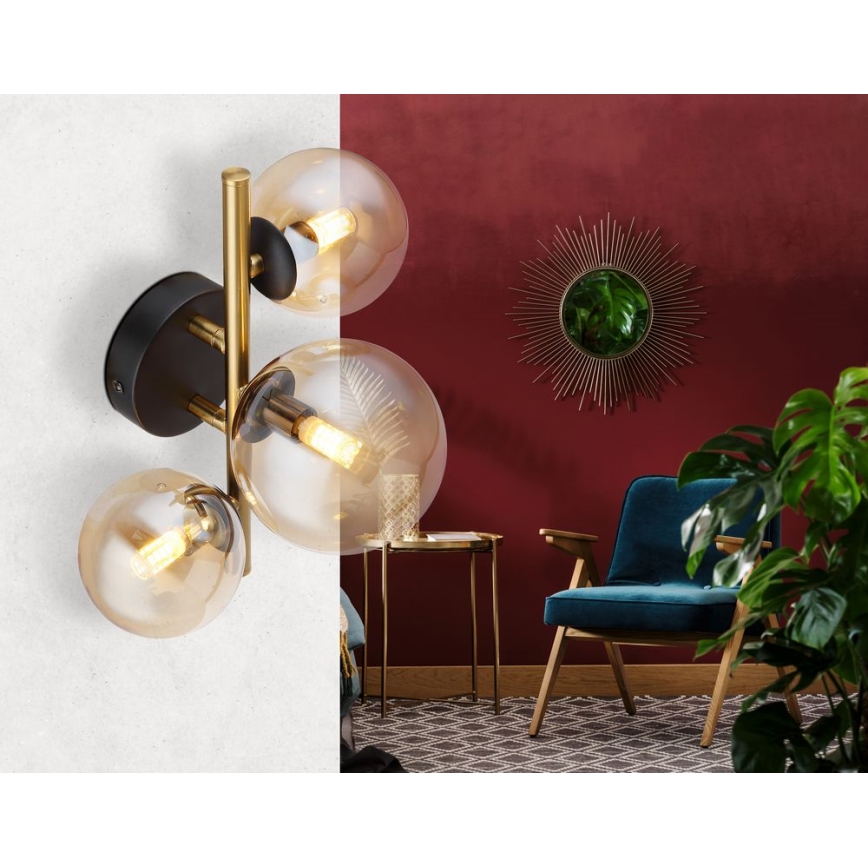 Globo - Candeeiro  integrado LED RIHA 3xG9/3,5W/230V latão