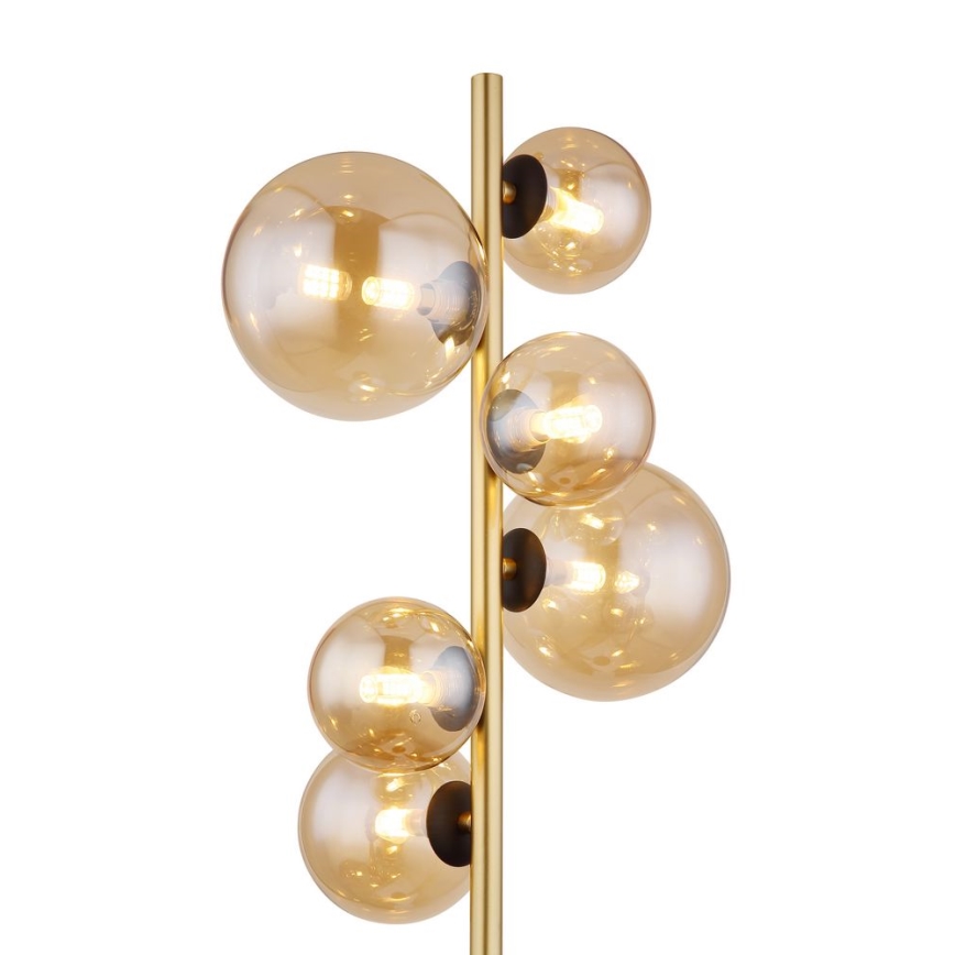 Globo - Candeeiro de chão LED 6xG9/3W/230V latão