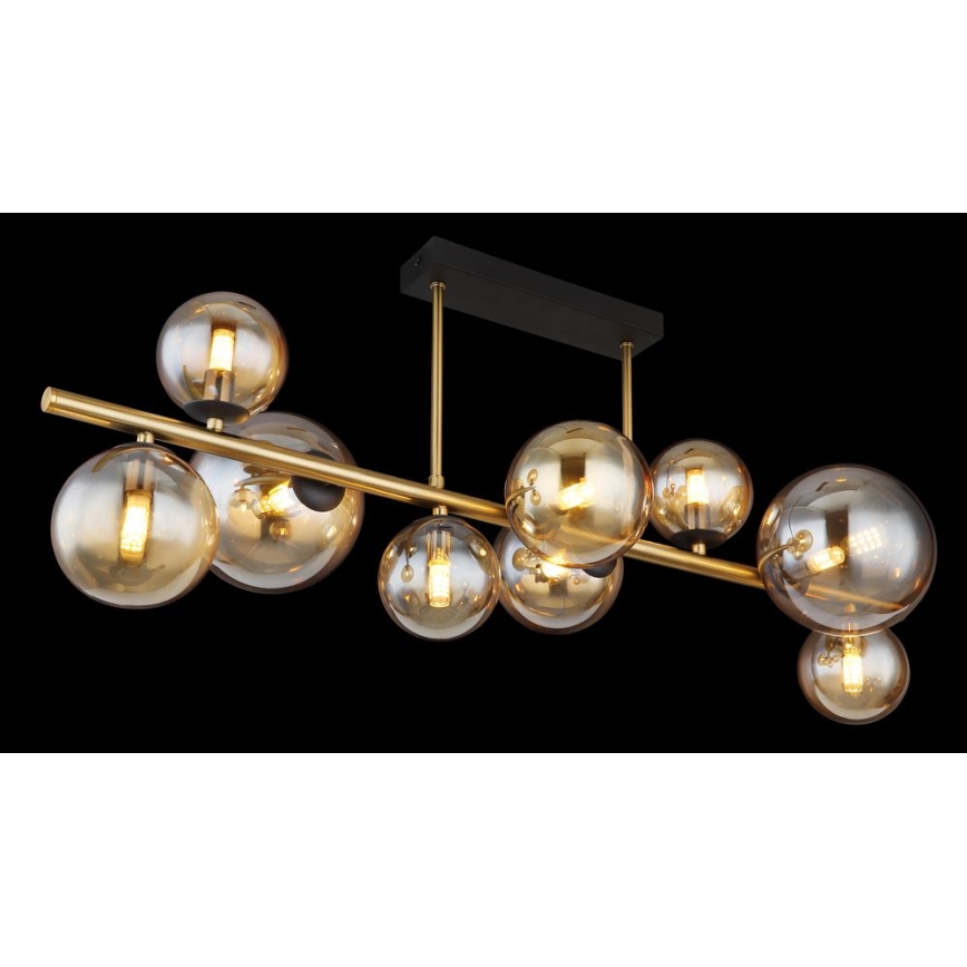 Globo - Candelabro suspenso LED 9xG9/3W/230V latão