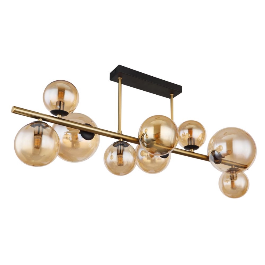 Globo - Candelabro suspenso LED 9xG9/3W/230V latão