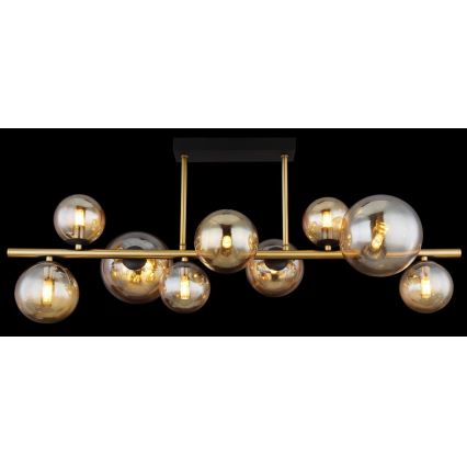Globo - Candelabro suspenso LED 9xG9/3W/230V latão