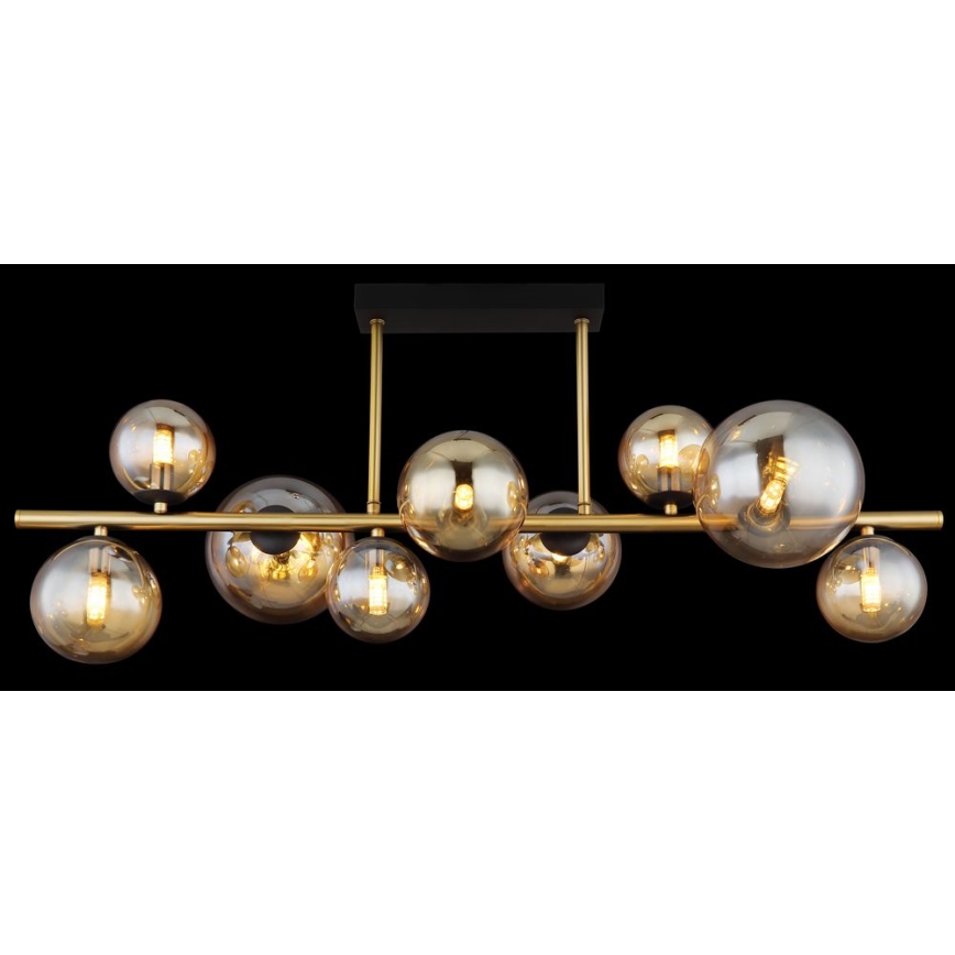 Globo - Candelabro suspenso LED 9xG9/3W/230V latão