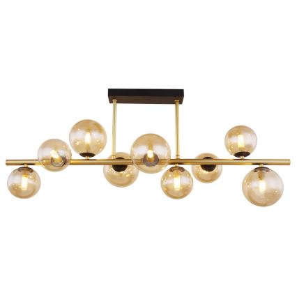 Globo - Candelabro suspenso LED 9xG9/3W/230V latão