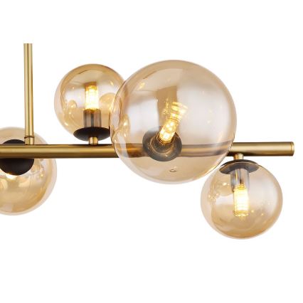 Globo - Candelabro suspenso LED 9xG9/3W/230V latão