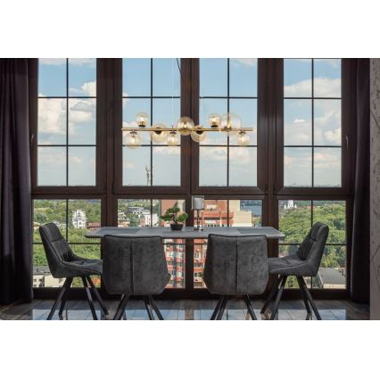 Globo - Candelabro suspenso LED 9xG9/3W/230V latão