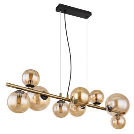 Globo - Candelabro suspenso LED 9xG9/3W/230V latão