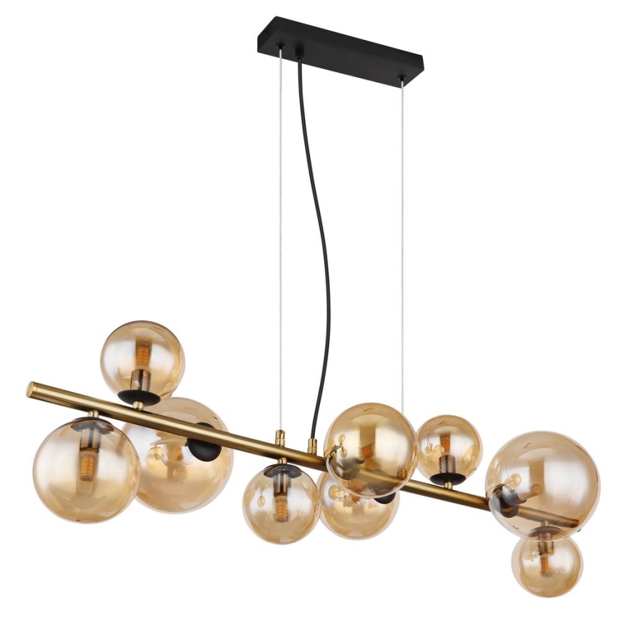 Globo - Candelabro suspenso LED 9xG9/3W/230V latão
