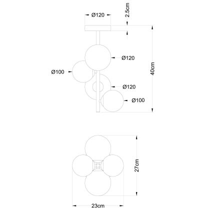 Globo - Candeeiro suspenso LED 4xG9/3W/230V cromado mate