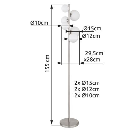 Globo - Candeeiro suspenso LED 6xG9/3,5W/230V branco