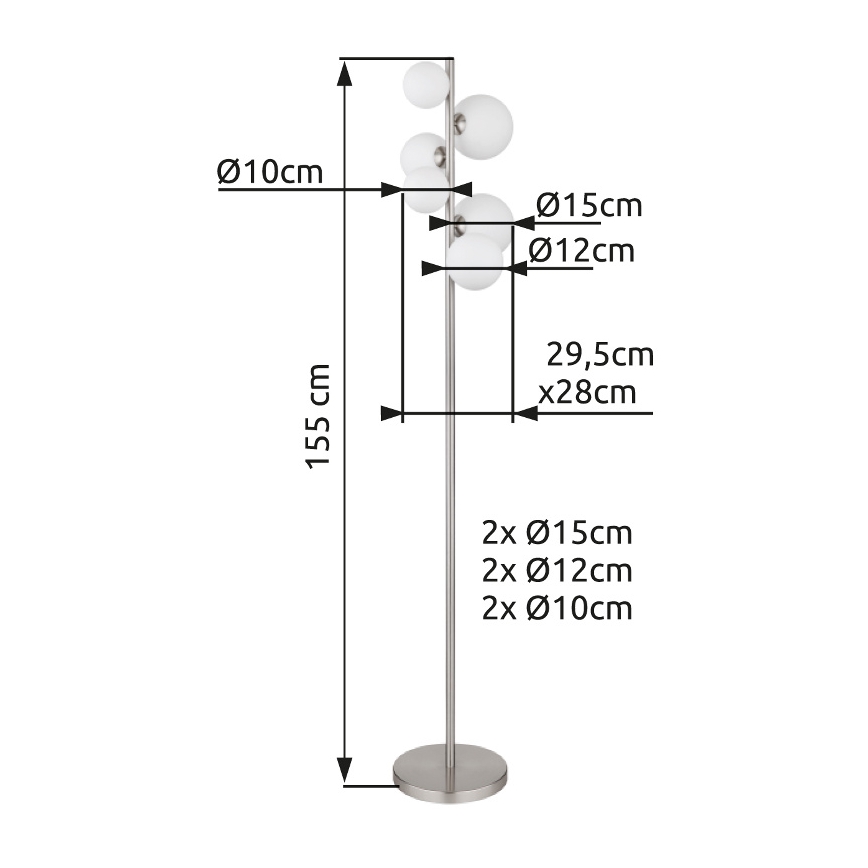 Globo - Candeeiro suspenso LED 6xG9/3,5W/230V branco