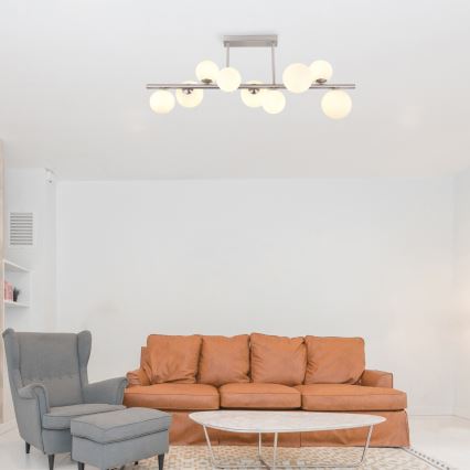 Globo - Candeeiro suspenso LED 9xG9/3W/230V cromado mate