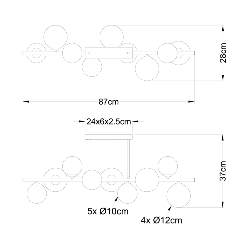 Globo - Candeeiro suspenso LED 9xG9/3W/230V cromado mate