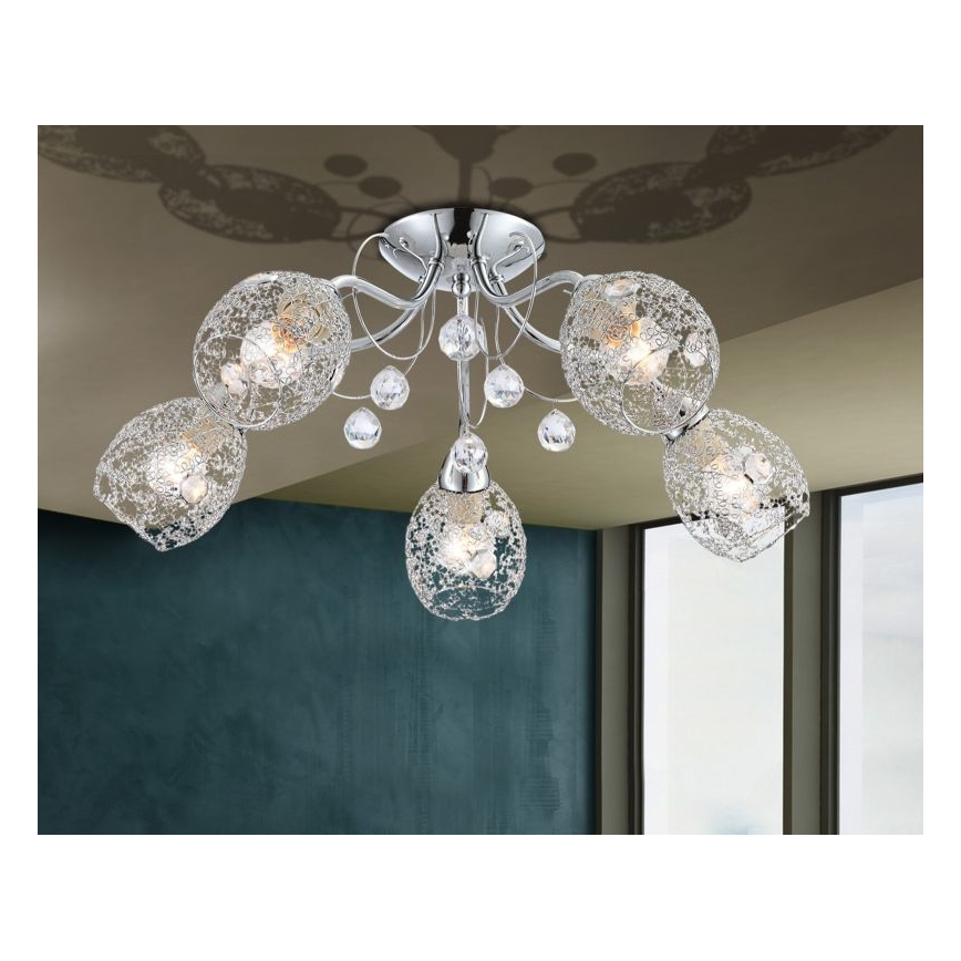 Globo - Candelabro integrado 5xE14/40W/230V