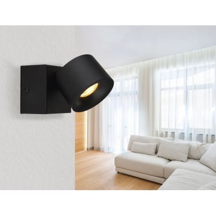 Globo - Foco de parede LED LED/6W/230V preto