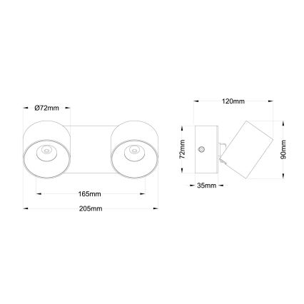 Globo - Candeeiro de focos LED 2xLED/6W/230V
