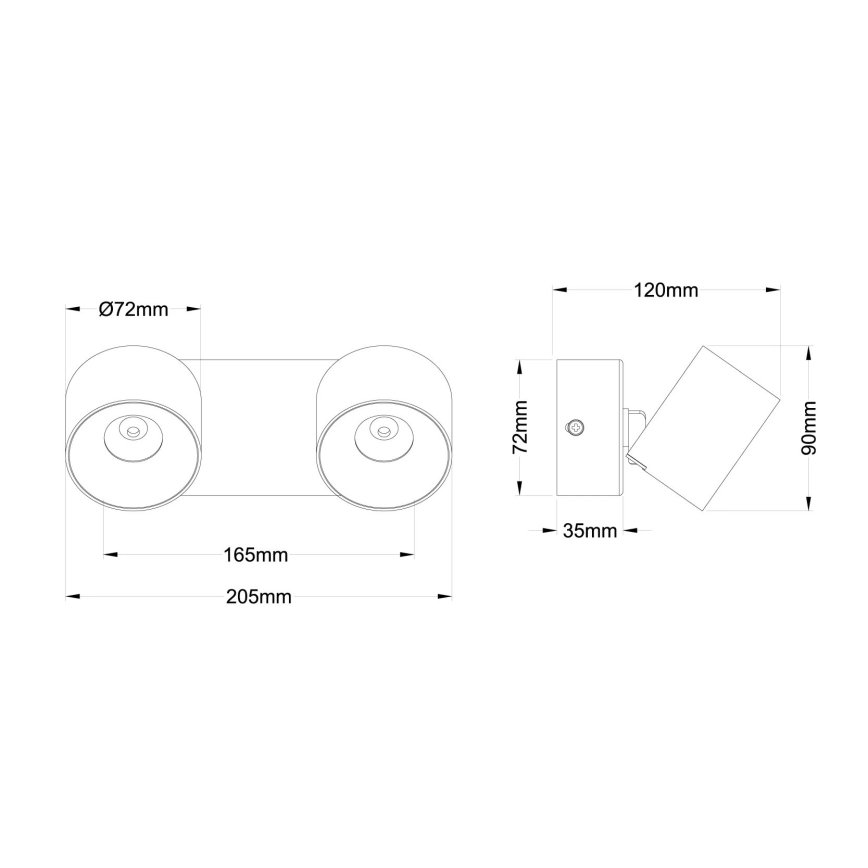 Globo - Candeeiro de focos LED 2xLED/6W/230V