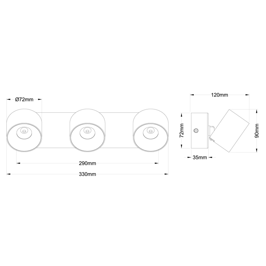 Globo - Spot LED 3xLED/6W/230V