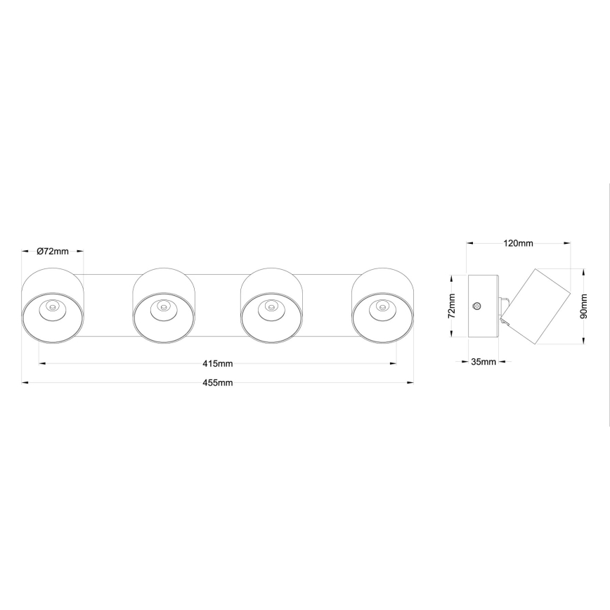 Globo - Candeeiro de focos LED 4xLED/6W/230V