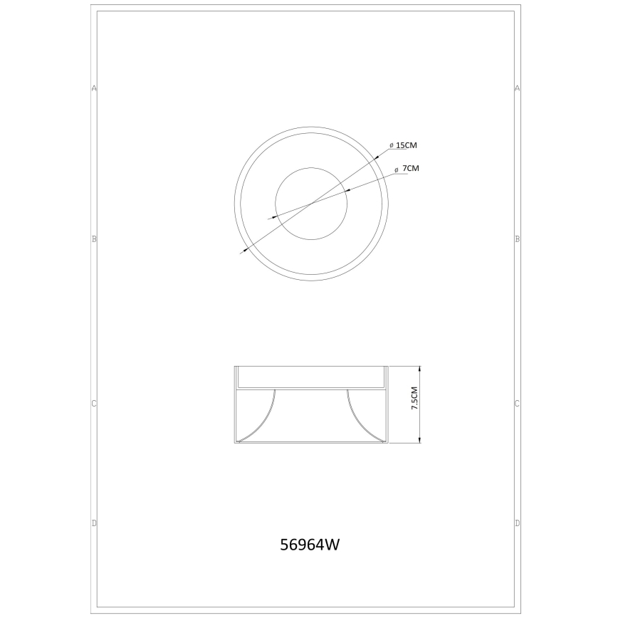 Globo - Candeeiro de tecto LED/12W/230V 3000K, diâmetro 15 cm, branco