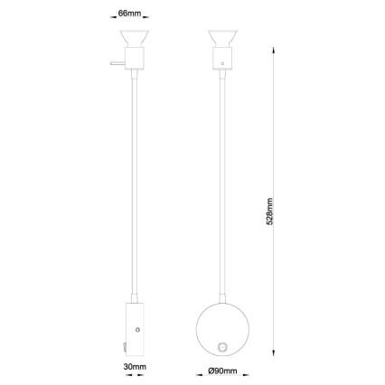Globo - Candeeiro de parede 1xGU10/35W/230V