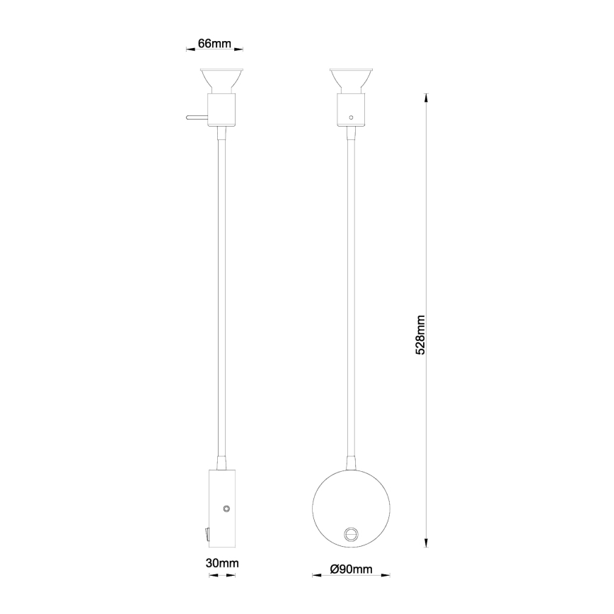 Globo - Candeeiro de parede 1xGU10/35W/230V
