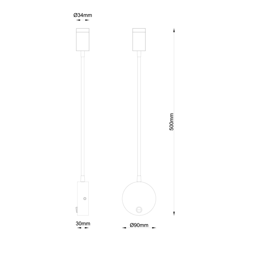 Globo - Candeeiro de parede LED LED/3W/230V