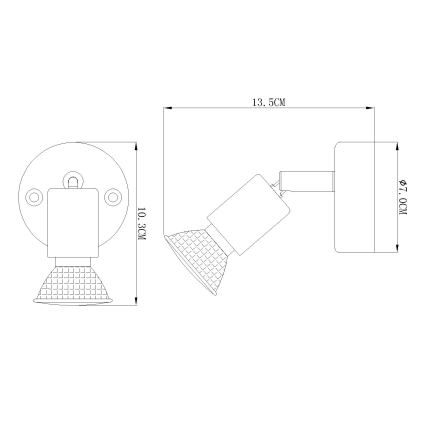 Globo - Foco de parede LED 1xGU10/3W/230V