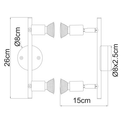 Globo - Foco LED 2xGU10/3W/230V